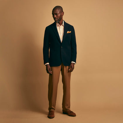 Orange Multi Stripe Regular Fit Shirt with T&A Collar and 3 Button Cuffs Image 7