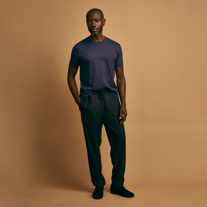 Charcoal Tailored Drawstring Trousers Image 4