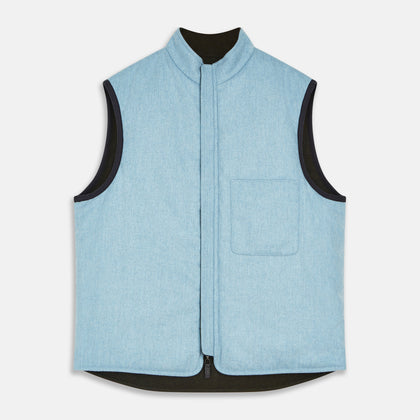 Dark Green Anderson Reversible Gilet Image 4