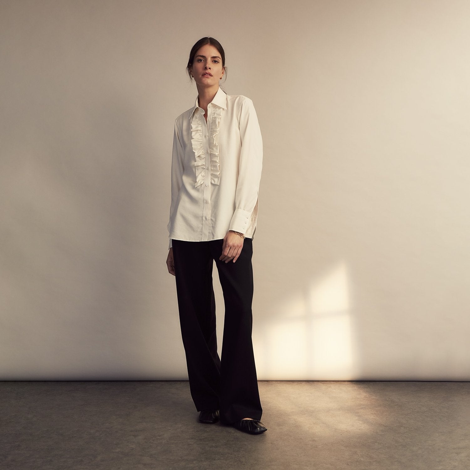 View 6 of product Turnbull and The Deck Cream Silk Romantic Shirt