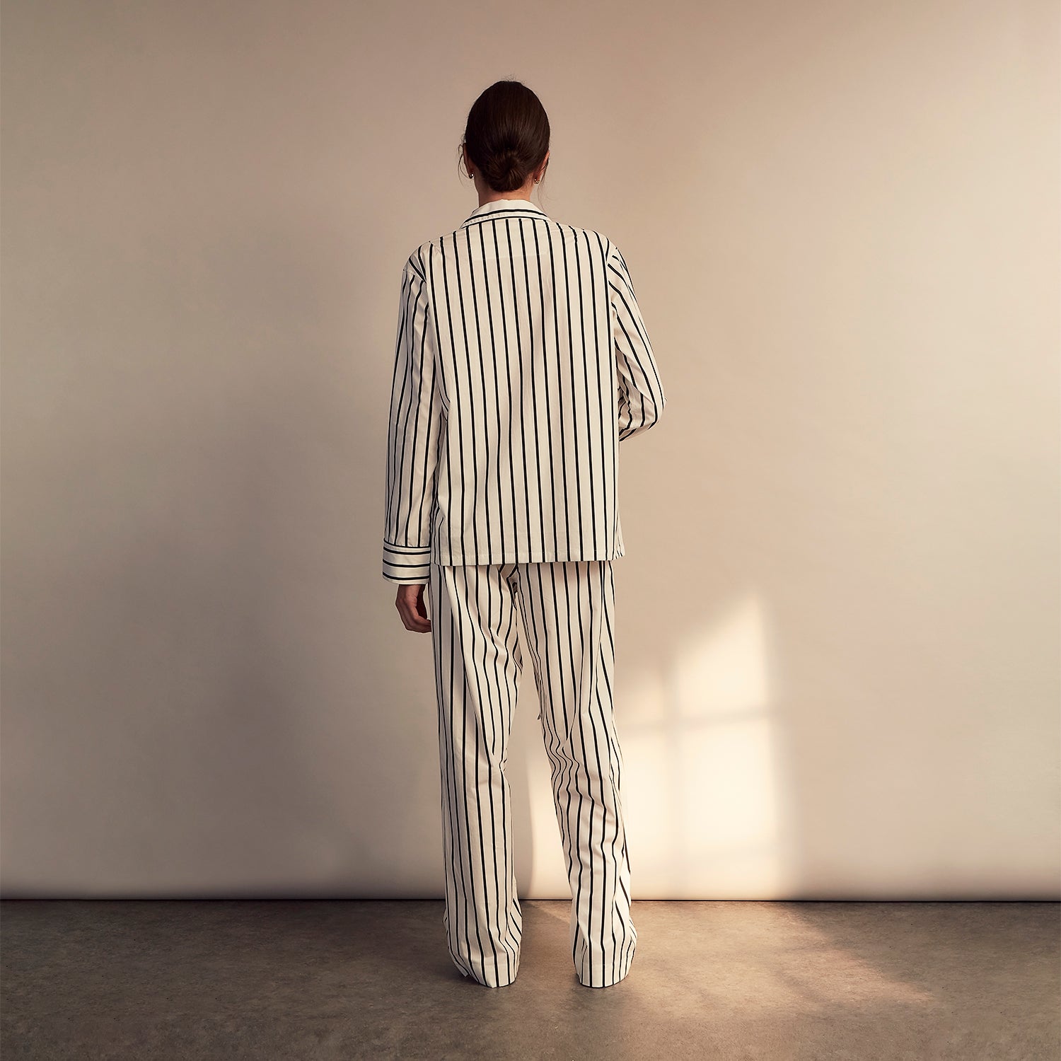 View 8 of product Black & White Stripe Harriet Women’s Pyjama Set