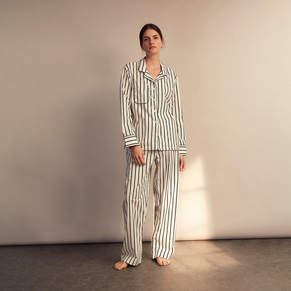 Black & White Stripe Harriet Women’s Pyjama Set
