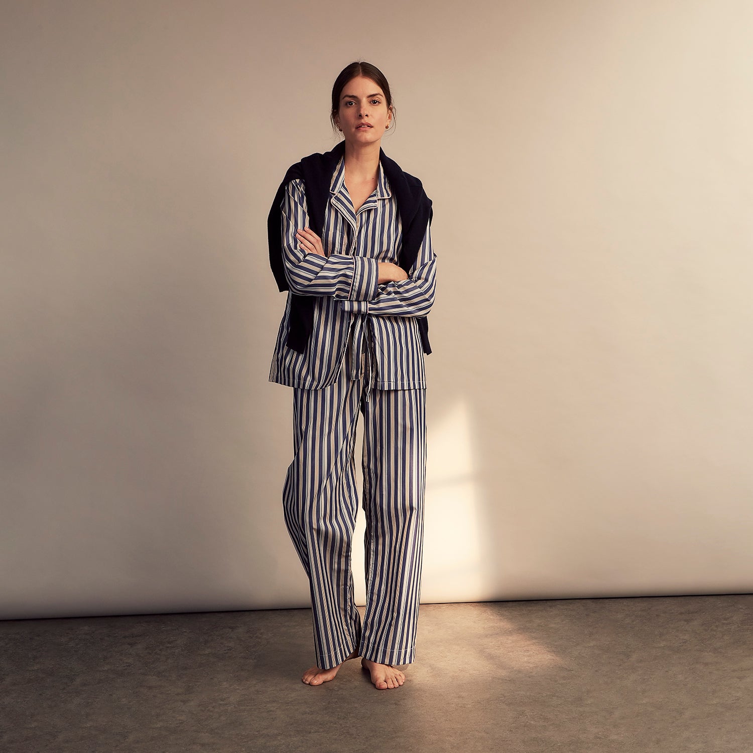 View 1 of product Blue Multi Stripe Harriet Women’s Pyjama Set