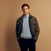 View 3 of product Green Quilted Cashmere Amhurst Overshirt