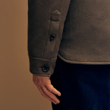 Green Quilted Cashmere Amhurst Overshirt Image 6