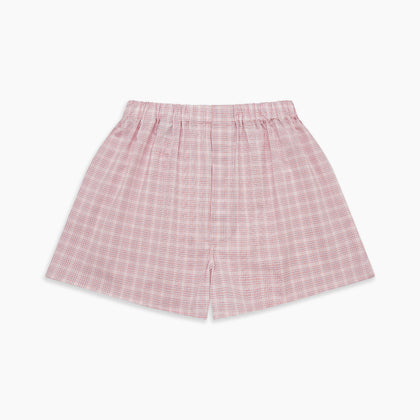 Pink Multi Check Cotton Godfrey Boxer Shorts Image 2