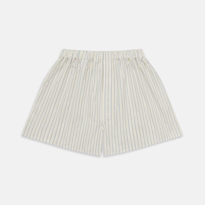 Yellow and Green stripe Cotton Godfrey Boxer Shorts