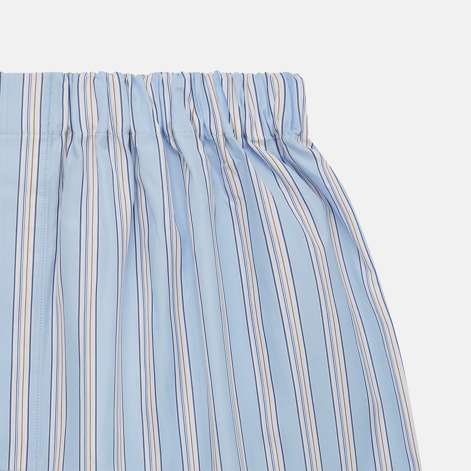 View 2 of product Pale Blue Multi Striped Cotton Godfrey Boxer Shorts