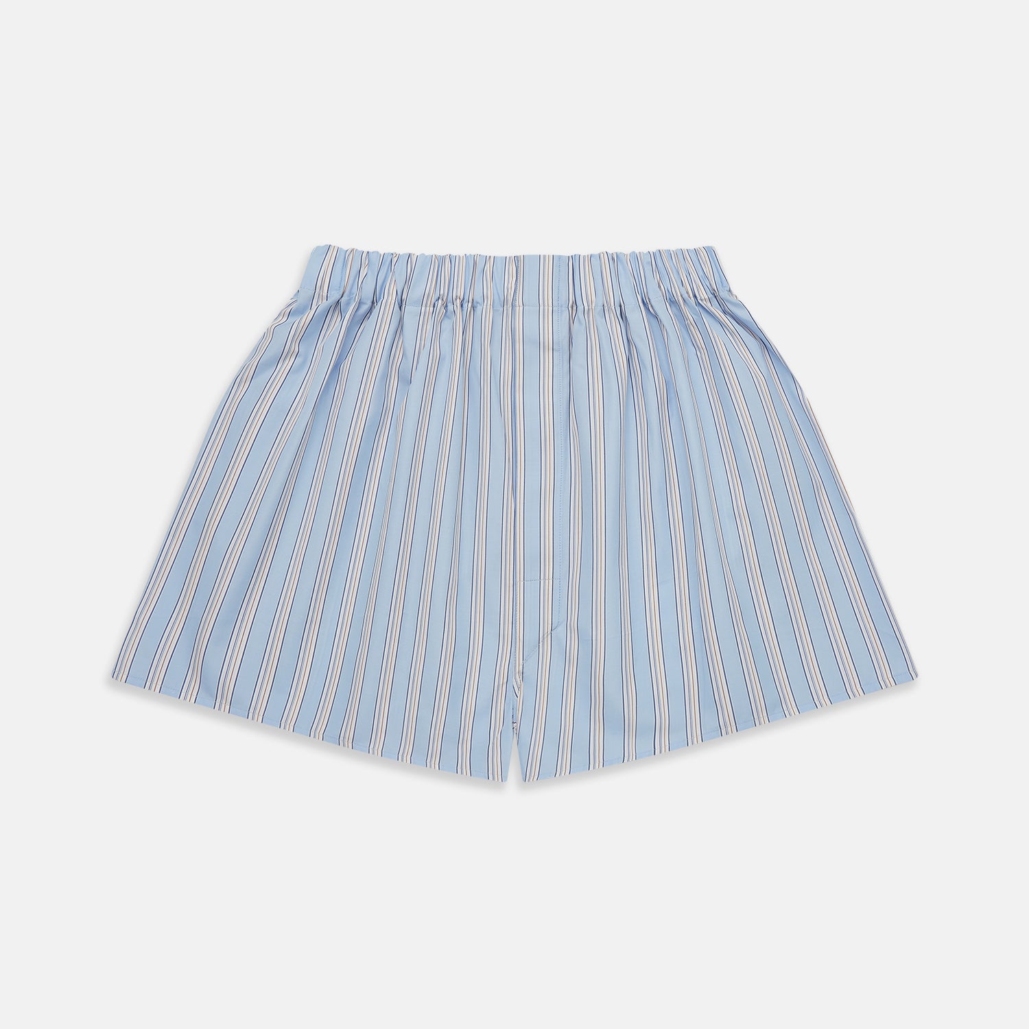View 1 of product Pale Blue Multi Striped Cotton Godfrey Boxer Shorts