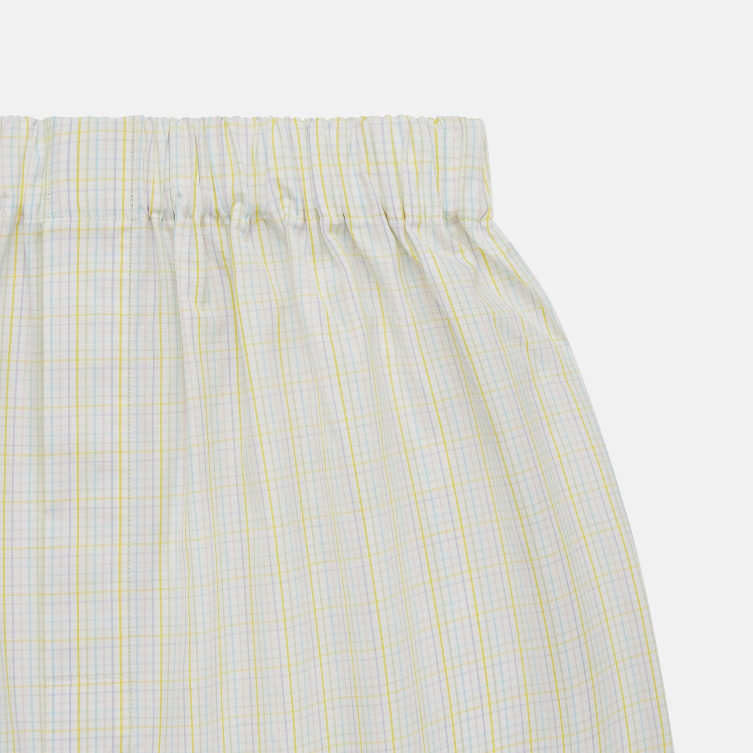 View 2 of product Yellow Multi Check Cotton Godfrey Boxer Shorts