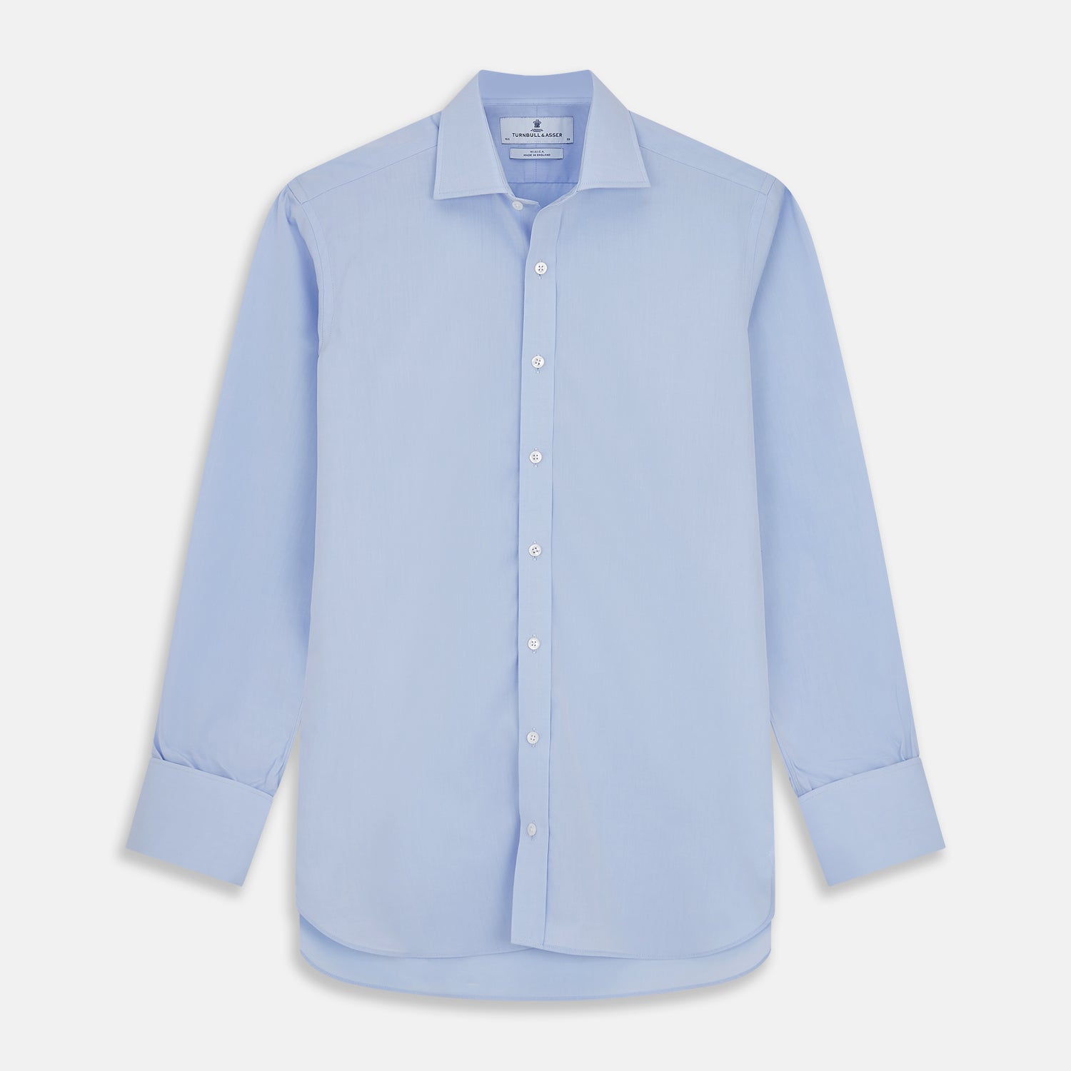 View 1 of product DR. NO Pale Blue West Indian Sea Island Cotton Shirt with DR. NO Collar and Cuff As Seen on James Bond