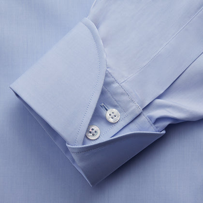 DR. NO Pale Blue West Indian Sea Island Cotton Shirt with DR. NO Collar and Cuff As Seen on James Bond Image 2