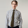 View 3 of product Yellow and Blue Fancy Check Regular Fit Shirt with T&A Collar