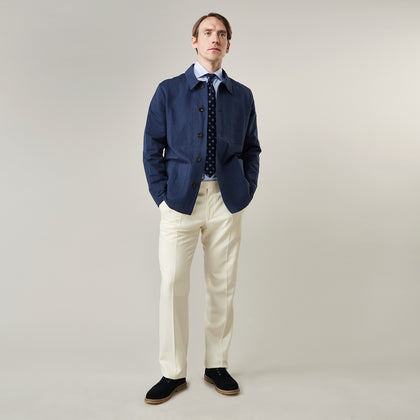 Navy Cotton-Linen Remy Chore Jacket Image 4