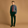 View 8 of product Navy Check Regular Fit Flannel Shirt with T&A Collar and 3 Button Cuffs