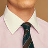 View 2 of product Burgundy & Navy Multi Stripe Silk Tie