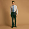 View 2 of product Blue Multi Stripe Regular Fit Shirt with T&A Collar and 3 Button Cuffs