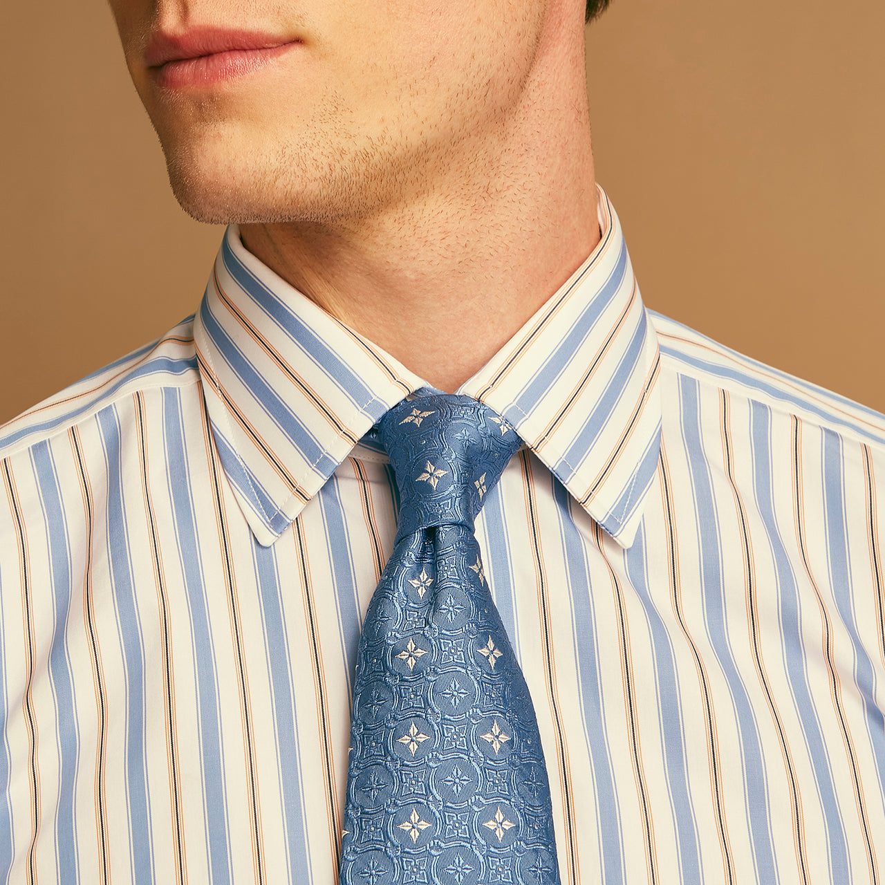 View 2 of product Blue Multi Neat Silk Tie