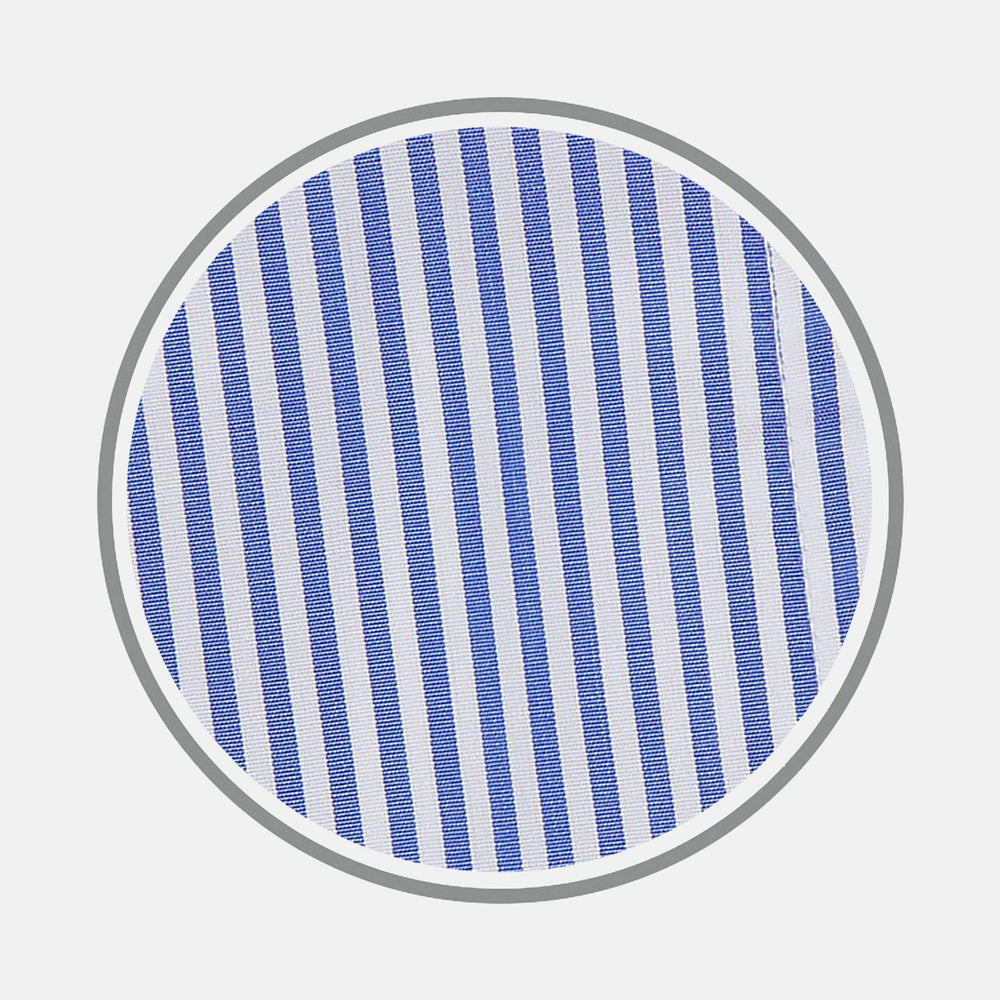 Blue Bengal Stripe Cotton Fabric