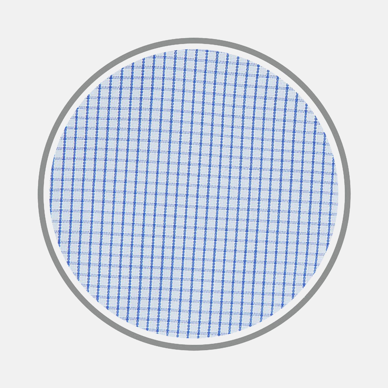 Blue Grid Check Cotton Fabric