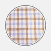 Blue and Brown Multi Check Cotton Fabric