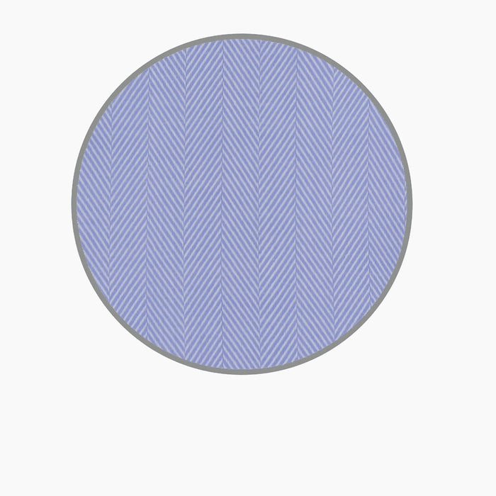 Blue Herringbone Sea Island Quality Cotton Fabric Image 2