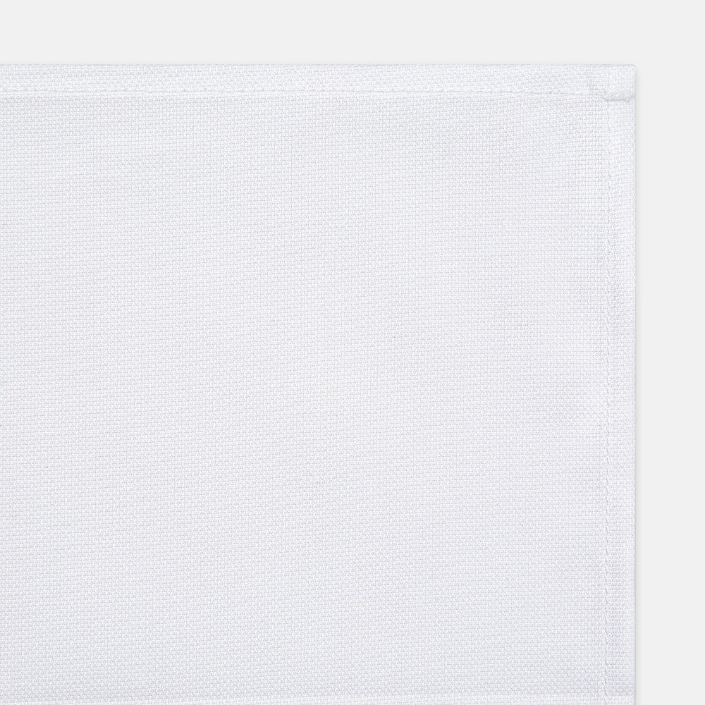 Single Plain White Cotton Handkerchief
