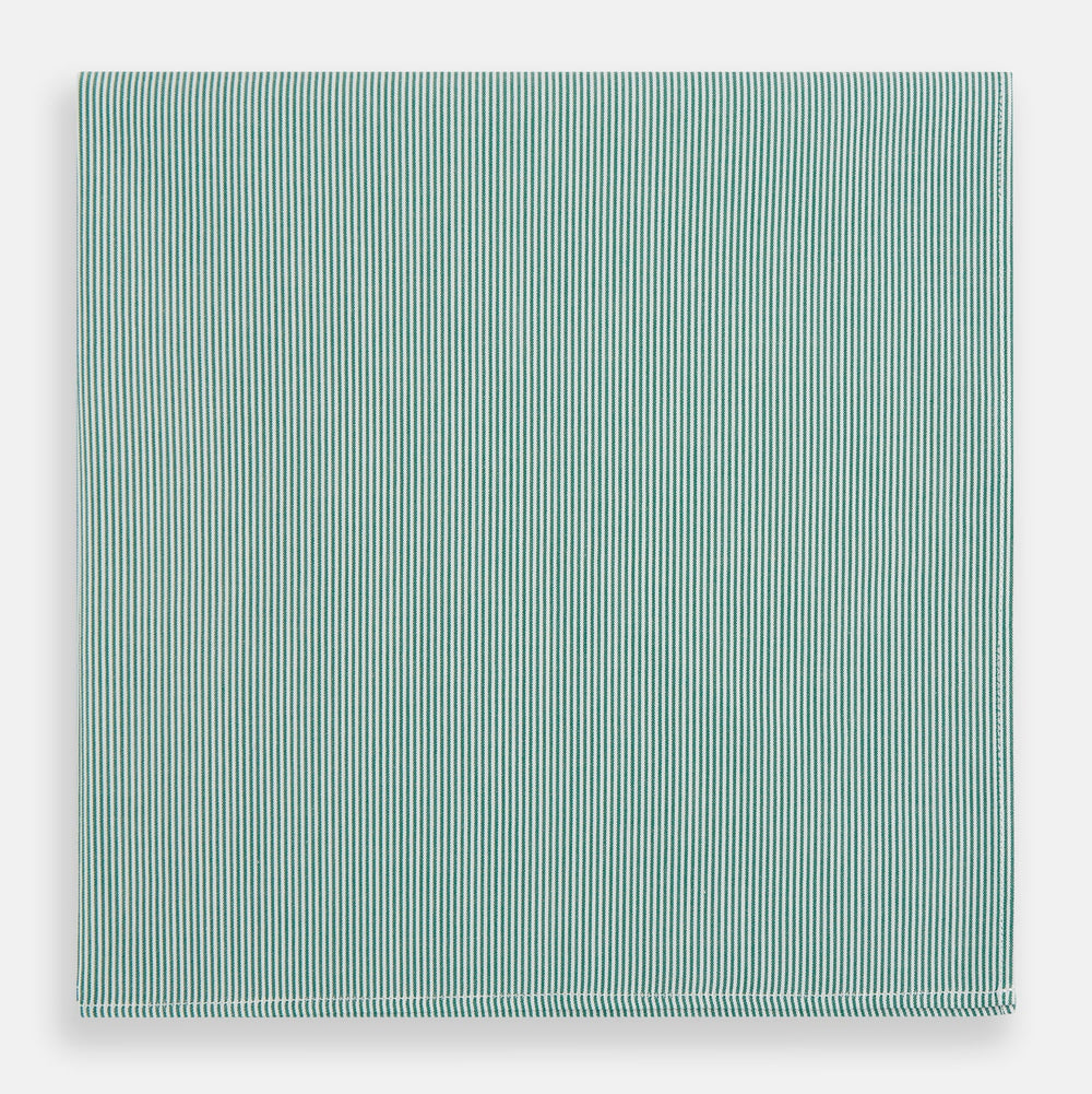 Green Pencil Stripe Handkerchief