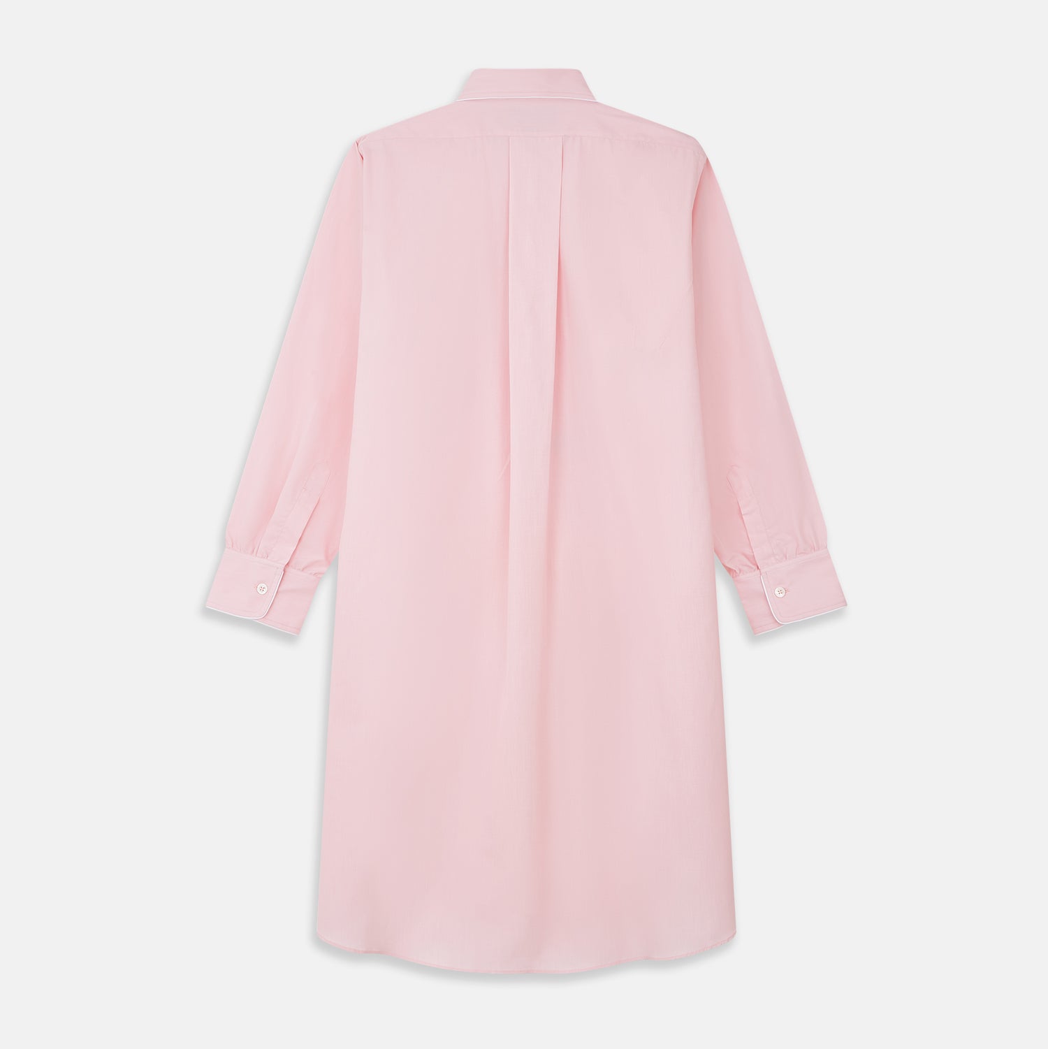 View 5 of product Pink Piped End-On-End Cotton Nightshirt