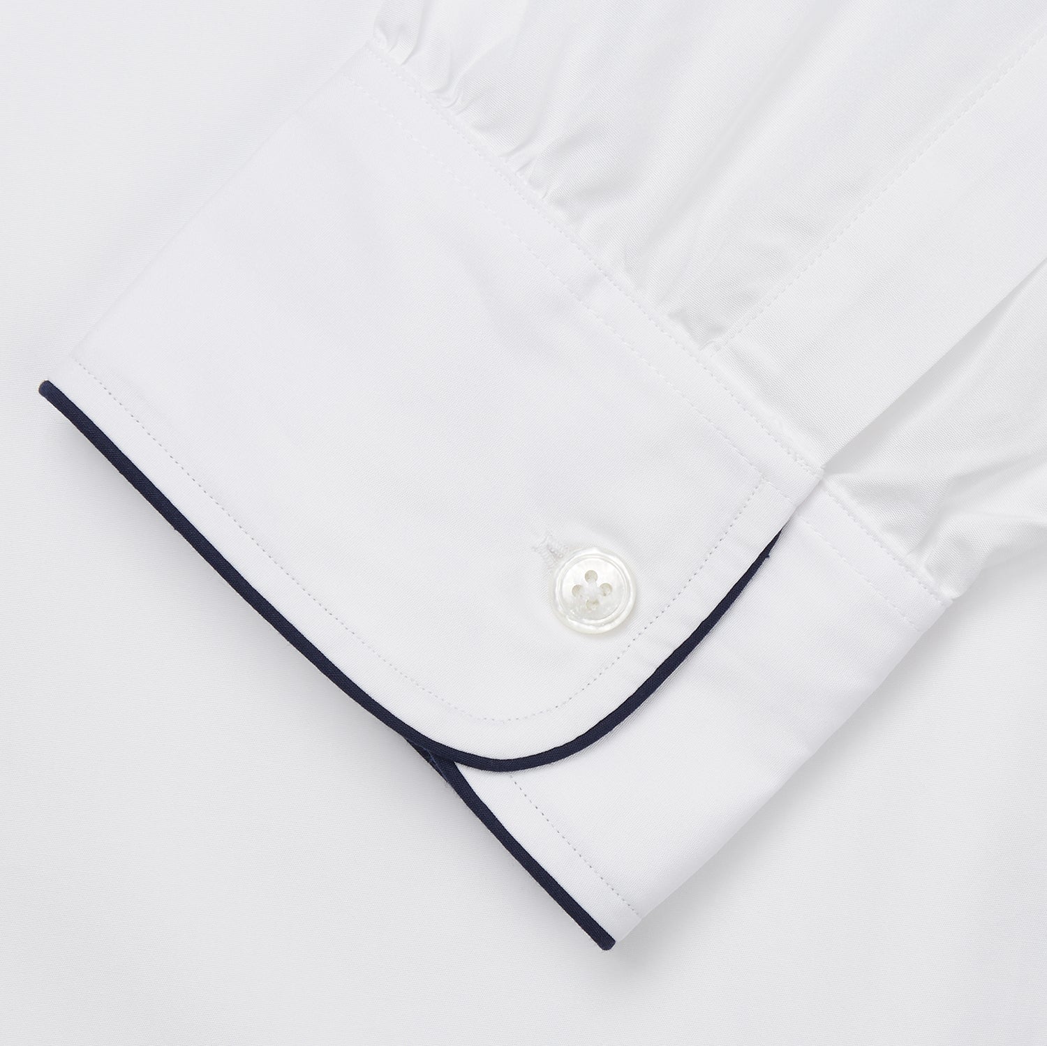 View 3 of product White Piped Cotton Nightshirt