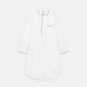 White Piped Cotton Nightshirt