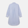 View 5 of product Blue Fine Bengal Stripe Piped Cotton Nightshirt