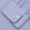 View 3 of product Blue Fine Bengal Stripe Piped Cotton Nightshirt