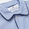 View 2 of product Blue Fine Bengal Stripe Piped Cotton Nightshirt