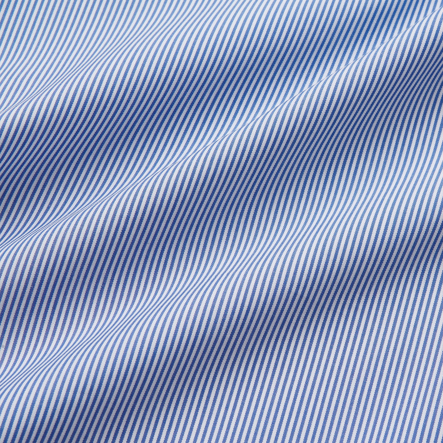 View 4 of product Blue Fine Bengal Stripe Piped Cotton Nightshirt