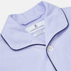 View 5 of product Blue Fine Check Piped Sea Island Quality Cotton Pyjama Set