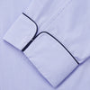 View 3 of product Blue Fine Check Piped Sea Island Quality Cotton Pyjama Set