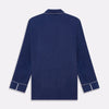 View 7 of product Navy Piped Silk Pyjama Set