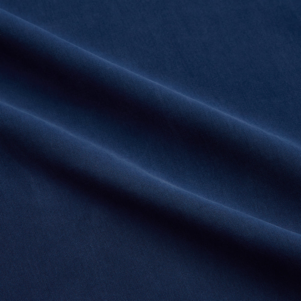 Navy Piped Silk Pyjama Set