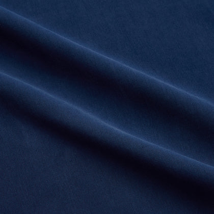 Navy Piped Silk Pyjama Set Image 4