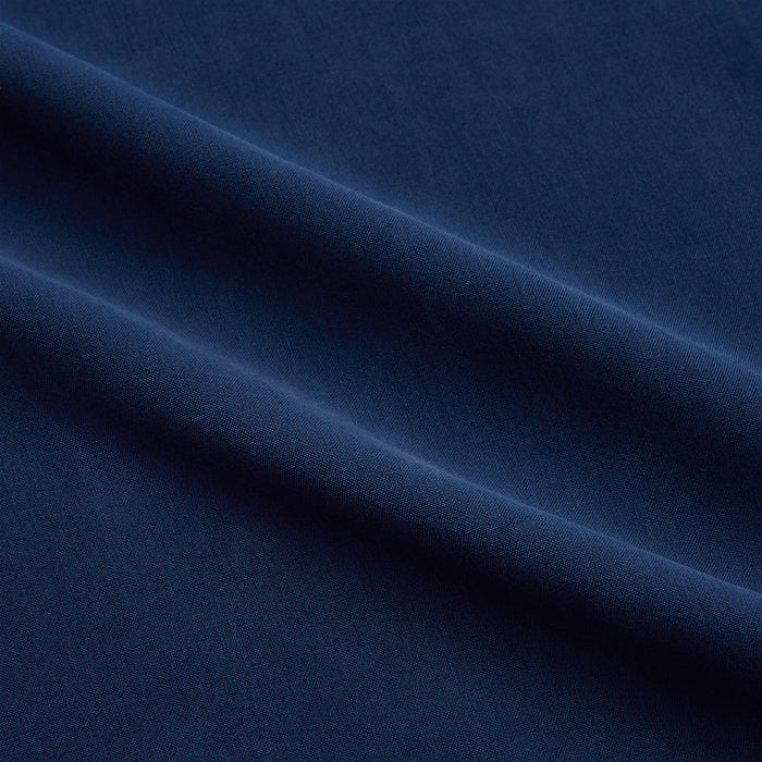 Navy Piped Silk Pyjama Set Image 4