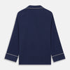 View 8 of product Women's Harriet Navy Silk Pyjama Set