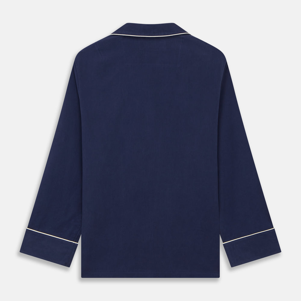 Women's Harriet Navy Silk Pyjama Set