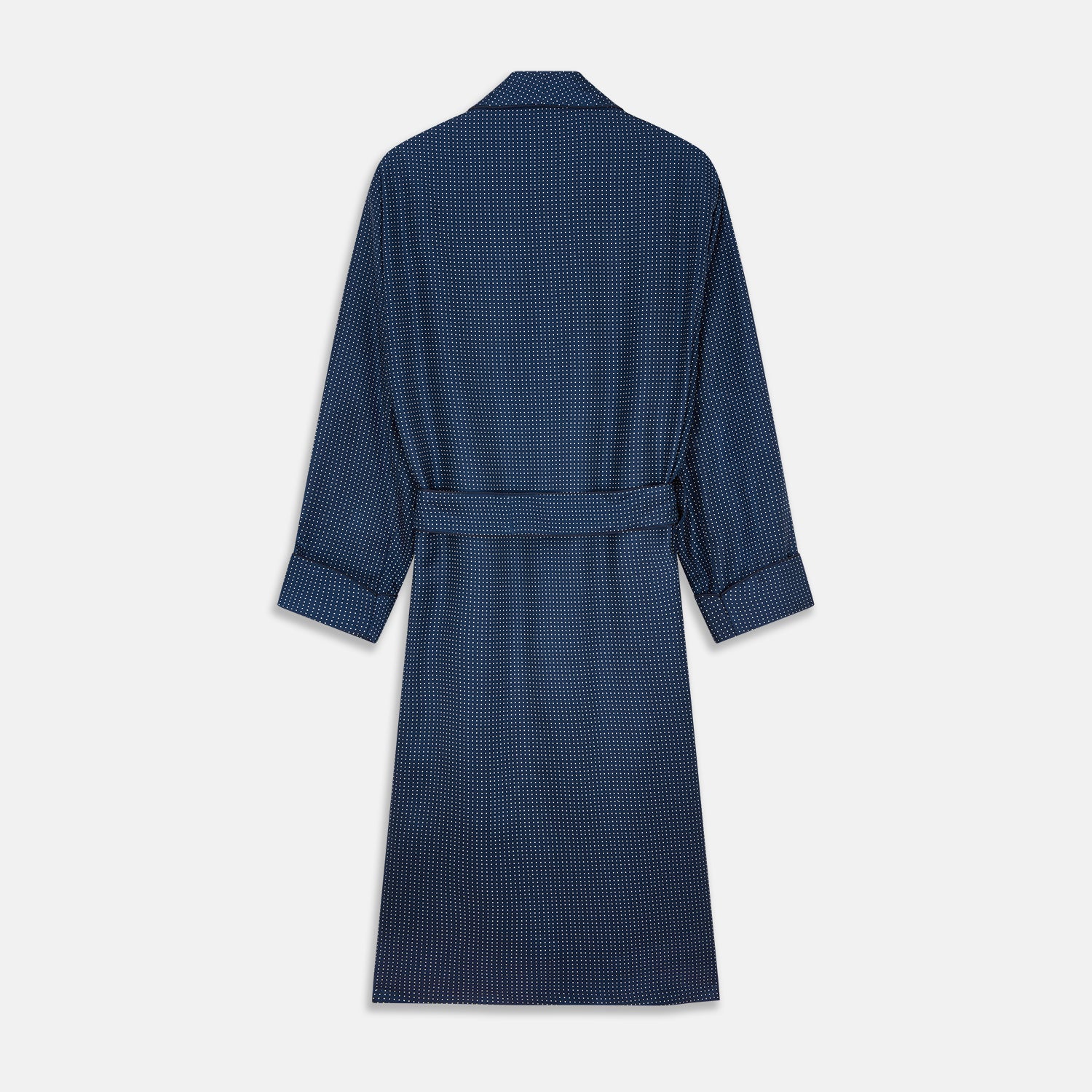 View 5 of product Navy Piped Silk Spot Gown