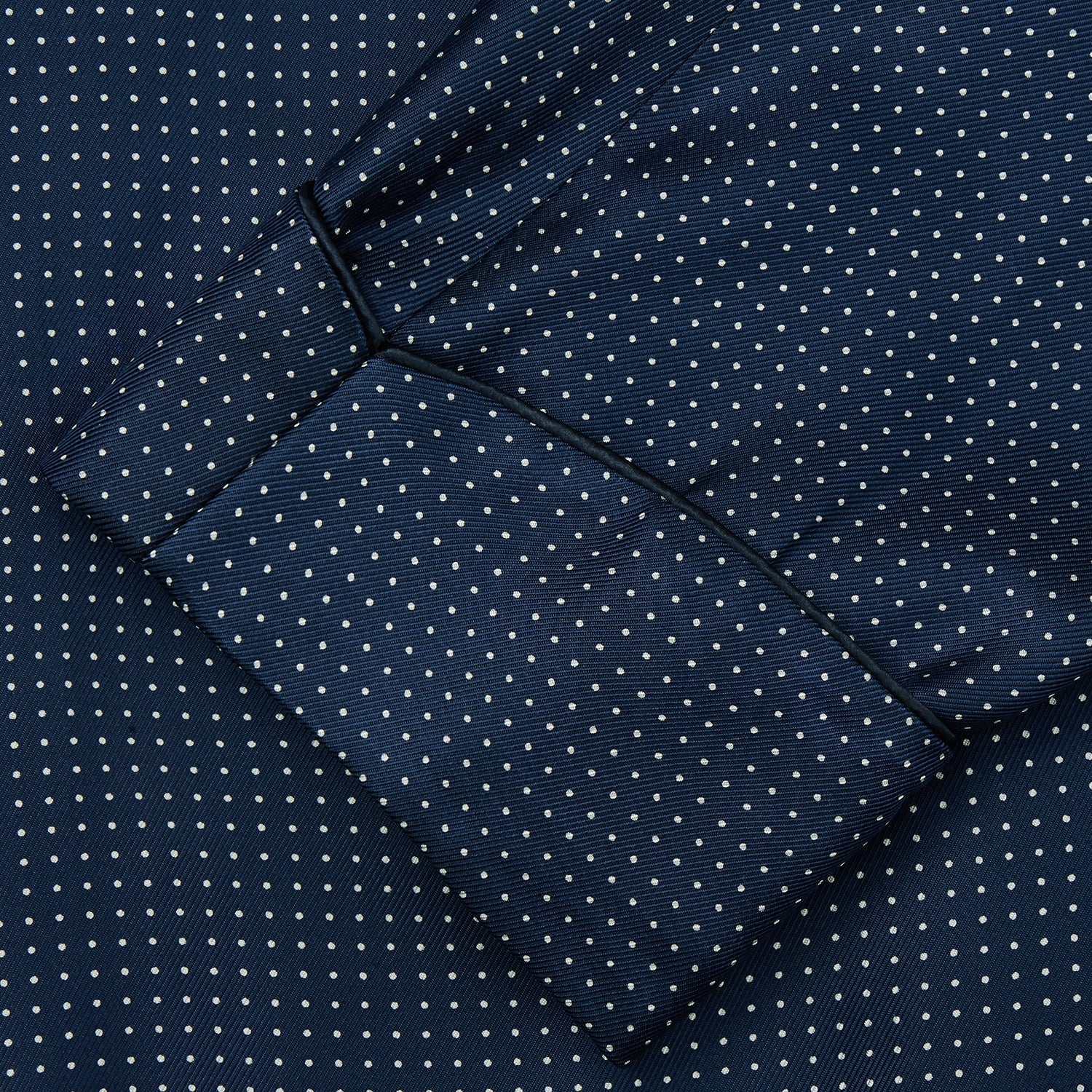 View 3 of product Navy Piped Silk Spot Gown