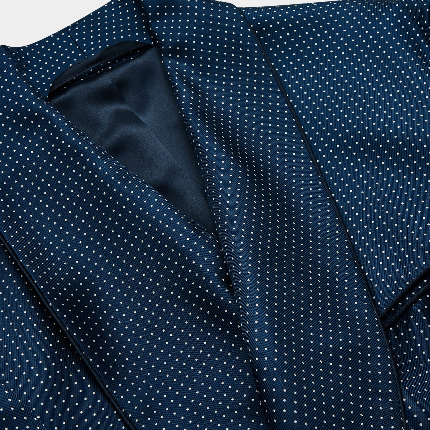 View 2 of product Navy Piped Silk Spot Gown
