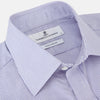 View 2 of product Blue Grid Check Shirt with T&amp;A Collar and Double Cuffs