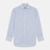 View 1 of product Blue Grid Check Shirt with T&amp;A Collar and Double Cuffs