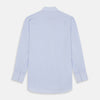 View 5 of product Blue and White Fine Bengal Stripe Sea Island Quality Cotton Shirt with T&A Collar and Double Cuffs