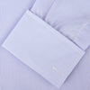 View 3 of product Blue and White Fine Bengal Stripe Sea Island Quality Cotton Shirt with T&A Collar and Double Cuffs